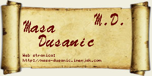 Maša Dušanić vizit kartica